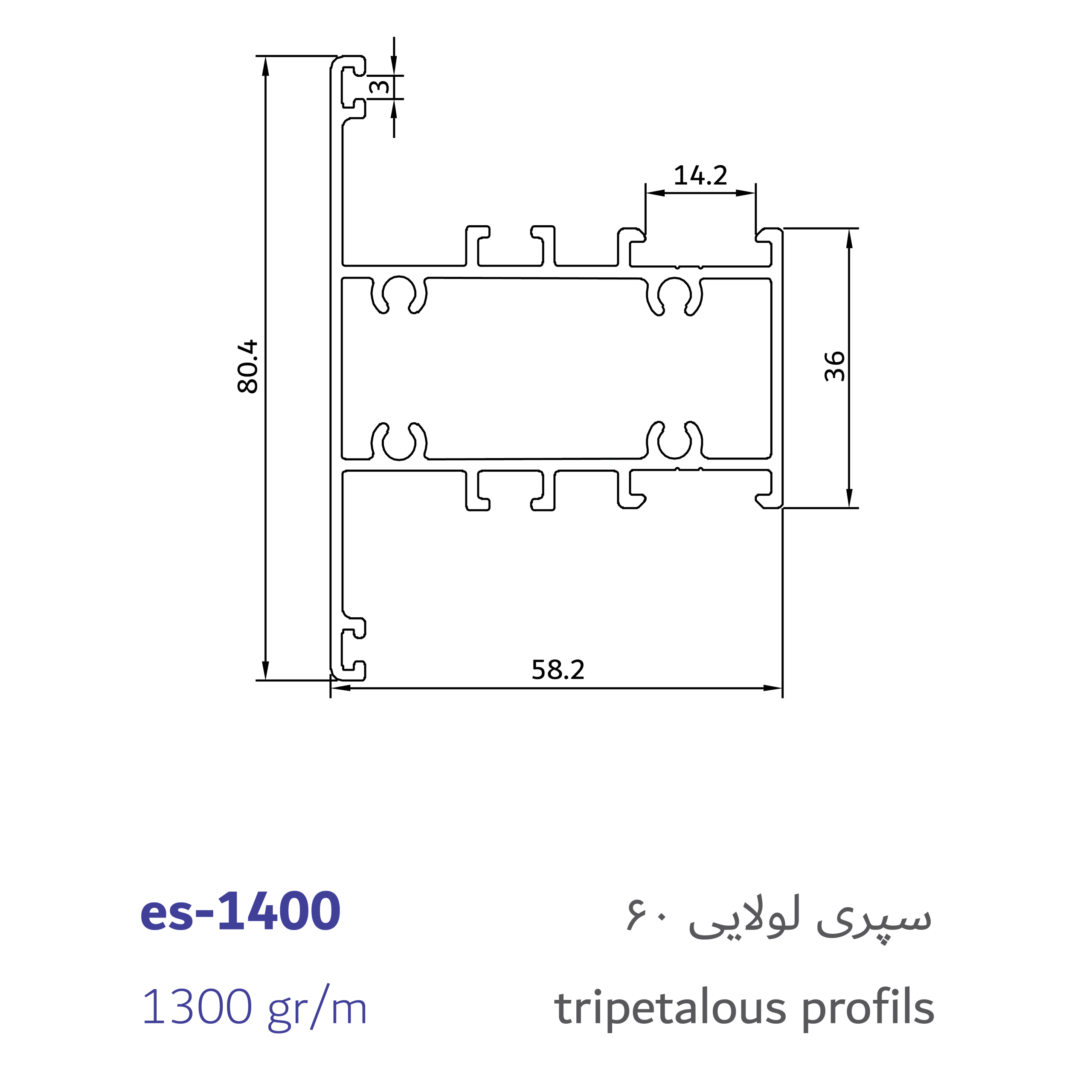2- tripetalous profils
