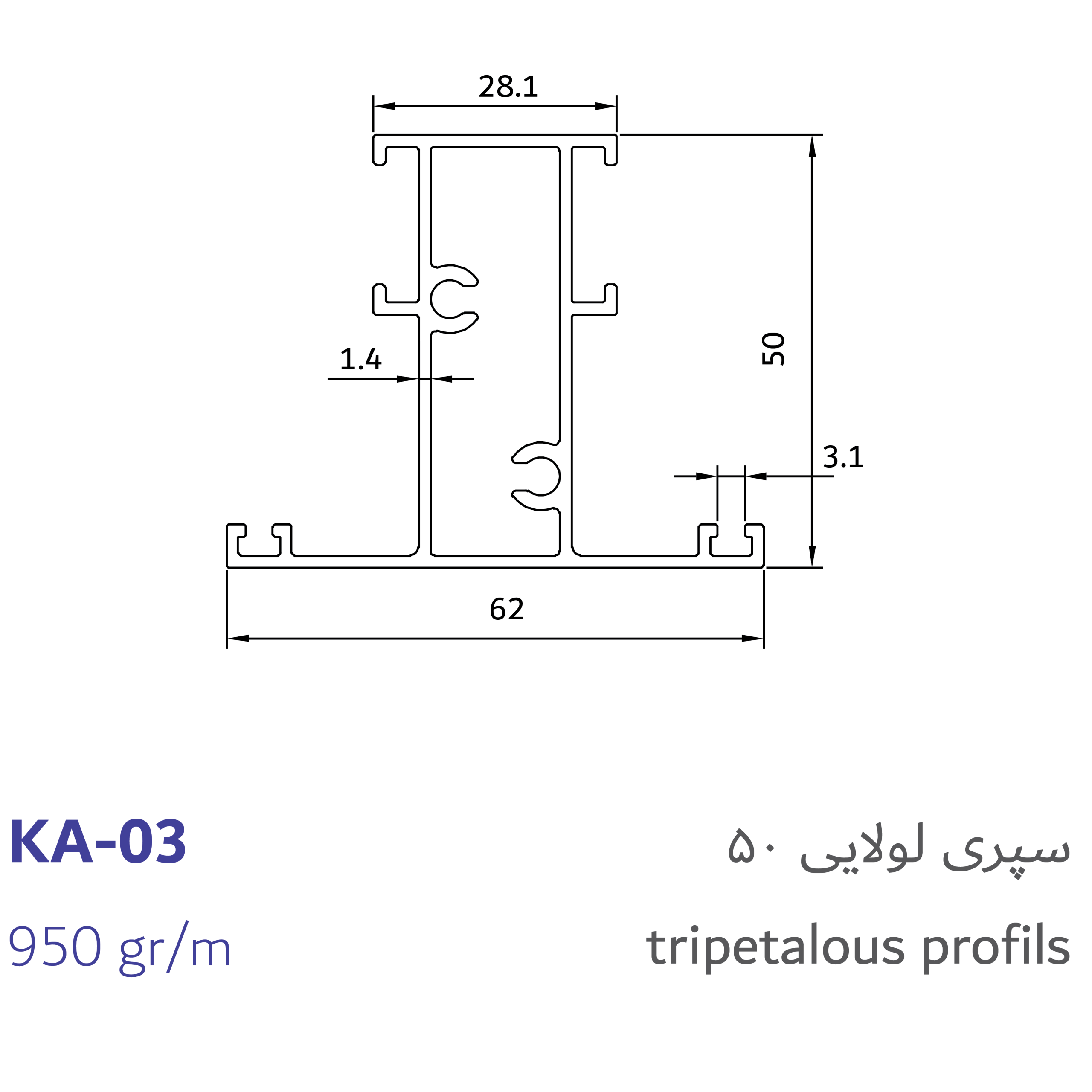 2- tripetalous profils